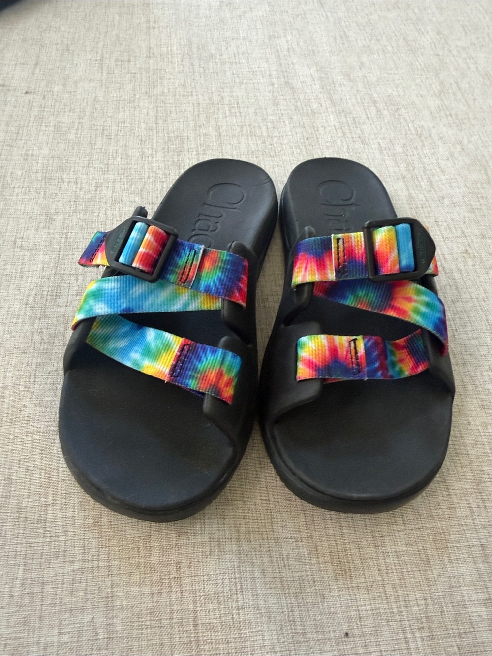 Chacos Chillos Kids Youth Size 3 Tie Dye Sandals Slip on Summer pool beach - Picture 10 of 10